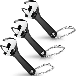 3 Pieces Mini Adjustable Wrench Set, Small Chain Wrench, Micro Wrenches, Black Pocket Hand Spanner, Toy Wrenches, Knurl Wide Jaw Repair Maintenance Automotive Tool (2.5 Inch) 3 Pieces Mini Adjustable Wrench Set, Small Chain Wrench, Micro Wrenches, Black Pocket Hand Spanner, Toy Wrenches, Knurl Wide Jaw Repair Maintenance Automotive Tool (2.5 Inch)