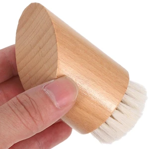 Facial Cleansing Brush with Goat Hair Bristles - Exfoliating Face Scrubber with Beechwood Handle for Deep Pore Cleaning and Blackhead Removal - Soft Manual Facial Skin Brush Facial Cleansing Brush with Goat Hair Bristles - Exfoliating Face Scrubber with Beechwood Handle for Deep Pore Cleaning and Blackhead Removal - Soft Manual Facial Skin Brush