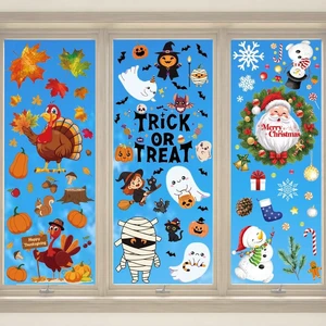 Window Clings for Halloween, Thanksgiving, Christmas, Halloween Decor Window Clings for Halloween, Thanksgiving, Christmas, Halloween Decor