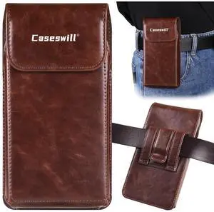 Caseswill for Samsung Galaxy S26/S25/S24/S23/S22/S21/S21/S10 Case Premium Leather Phone Pouch with Belt Clip Holster and Magnetic Closure - Coffee Caseswill for Samsung Galaxy S26/S25/S24/S23/S22/S21/S21/S10 Case Premium Leather Phone Pouch with Belt Clip Holster and Magnetic Closure - Coffee