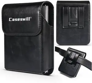 Caseswill for Samsung Galaxy Z Fold 8 Case Premium Leather Phone Pouch with Belt Clip Holster and Magnetic Closure - Black Caseswill for Samsung Galaxy Z Fold 8 Case Premium Leather Phone Pouch with Belt Clip Holster and Magnetic Closure - Black