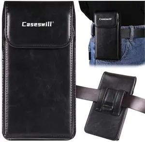 Caseswill for Samsung Galaxy S26 Ultra/S25 Ultra/S24 Ultra/S23 Ultra/S22 Ultra/S21 Ultra/S20 Ultra Case Premium Leather Phone Pouch with Belt Clip Holster and Magnetic Closure - Black Caseswill for Samsung Galaxy S26 Ultra/S25 Ultra/S24 Ultra/S23 Ultra/S22 Ultra/S21 Ultra/S20 Ultra Case Premium Leather Phone Pouch with Belt Clip Holster and Magnetic Closure - Black