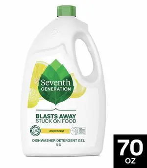 Seventh Generation Dishwasher Detergent Gel, Lemon Scent, 70 oz Seventh Generation Dishwasher Detergent Gel, Lemon Scent, 70 oz