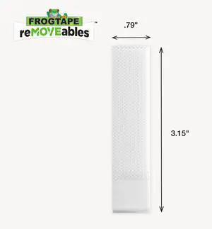 FrogTape reMOVEables Large White Picture Hanging Strips, 12 Pairs or 24 Mounting Strips Total FrogTape reMOVEables Large White Picture Hanging Strips, 12 Pairs or 24 Mounting Strips Total