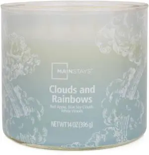 Mainstays 3-Wick Clouds & Rainbows Scented Jar Candle, 14 oz Mainstays 3-Wick Clouds & Rainbows Scented Jar Candle, 14 oz