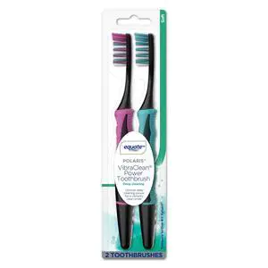 Equate Polaris Deep Cleaning VibraClean Vibrating Toothbrush, Soft, 2 Count Equate Polaris Deep Cleaning VibraClean Vibrating Toothbrush, Soft, 2 Count