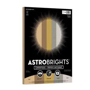Astrobrights Cardstock, 8.5" x 11", 65 lb/176 Gsm, Natural Assortment, 50 Sheets Astrobrights Cardstock, 8.5" x 11", 65 lb/176 Gsm, Natural Assortment, 50 Sheets