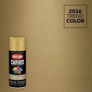 Krylon Fusion All-In-One Metallic, Metallic, Gold, 12 oz Krylon Fusion All-In-One Metallic, Metallic, Gold, 12 oz