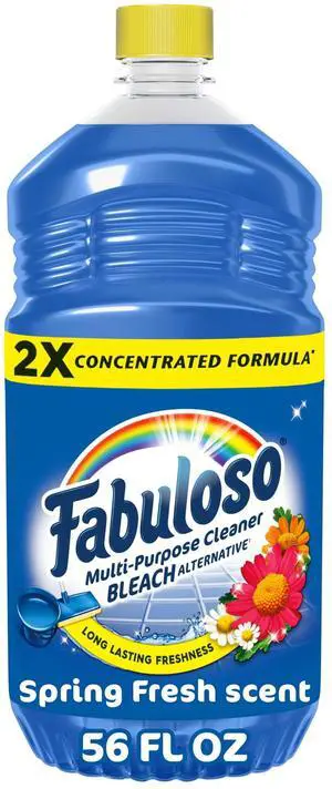 Fabuloso 2X Multi-Purpose Cleaner Bleach Alternative, Spring Fresh Scent, 56 fl oz Fabuloso 2X Multi-Purpose Cleaner Bleach Alternative, Spring Fresh Scent, 56 fl oz