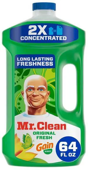 Mr. Clean All Purpose Cleaner, Floor Cleaner for Mopping, Cleaning Liquid, Gain, 64oz Mr. Clean All Purpose Cleaner, Floor Cleaner for Mopping, Cleaning Liquid, Gain, 64oz