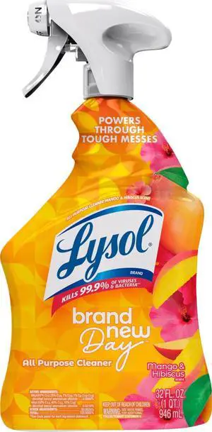 Lysol All Purpose Disinfectant Cleaner Spray, Mango, 32oz Lysol All Purpose Disinfectant Cleaner Spray, Mango, 32oz
