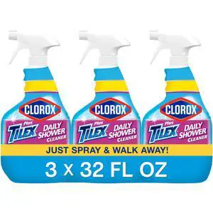 Clorox Plus Tilex Daily Shower Cleaner Spray, 32 fl oz, 3-Pack Clorox Plus Tilex Daily Shower Cleaner Spray, 32 fl oz, 3-Pack