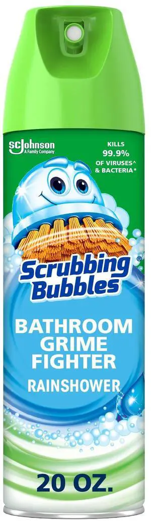 Scrubbing Bubbles Grime Fighter Disinfectant Bathroom Cleaner Spray, 20Oz Scrubbing Bubbles Grime Fighter Disinfectant Bathroom Cleaner Spray, 20Oz