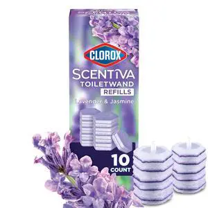 Clorox Scentiva ToiletWand Refills, Lavender and Jasmine, 10 Count Clorox Scentiva ToiletWand Refills, Lavender and Jasmine, 10 Count