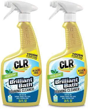 CLR Brilliant Foaming Action Bathroom Cleaner, 26oz Bottle, Pack of 2 CLR Brilliant Foaming Action Bathroom Cleaner, 26oz Bottle, Pack of 2