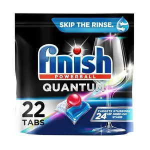 Finish Quantum Dishwasher Pods 22 Count, No Pre-Rinse Dishwasher Detergent Removes 24HR Dried-On Stain and Grease, Virtually Spotless Shine Finish Quantum Dishwasher Pods 22 Count, No Pre-Rinse Dishwasher Detergent Removes 24HR Dried-On Stain and Grease, Virtually Spotless Shine