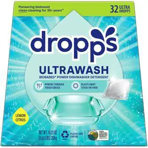 Dropps UltraWash Dishwasher Detergent Pods, Lemon Citrus, 32 Count Dropps UltraWash Dishwasher Detergent Pods, Lemon Citrus, 32 Count