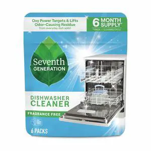 Seventh Generation Dishwasher Cleaning Packs 6 Count Free & Clear Removes Odor-Causing Residue Powered by Oxy Power Seventh Generation Dishwasher Cleaning Packs 6 Count Free & Clear Removes Odor-Causing Residue Powered by Oxy Power