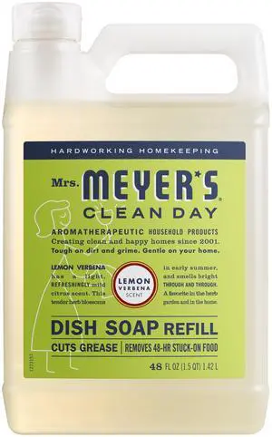 Mrs. Meyer's Clean Day Liquid Dish Soap Refill Lemon Verbena 48 Fl Oz Mrs. Meyer's Clean Day Liquid Dish Soap Refill Lemon Verbena 48 Fl Oz