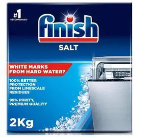 Finish Dishwasher Salt Helps Soften Water to Prevent Limescale and Watermarks, 2 KG Finish Dishwasher Salt Helps Soften Water to Prevent Limescale and Watermarks, 2 KG
