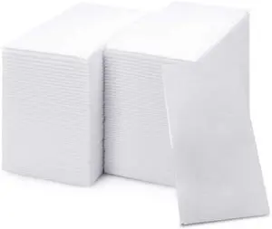 50 Count Cloth-Like Paper Towels for Bathroom, Disposable Hand Towels, White 50 Count Cloth-Like Paper Towels for Bathroom, Disposable Hand Towels, White