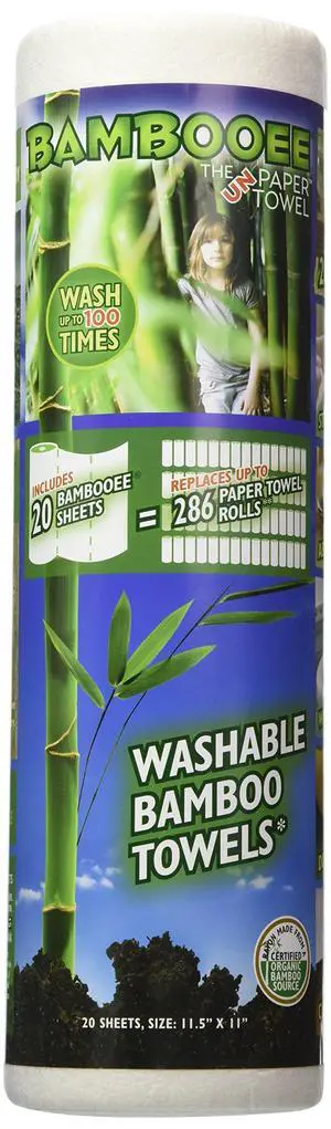 Bambooee Reusable Bamboo Towel - Single Roll, 20 Sheets Bambooee Reusable Bamboo Towel - Single Roll, 20 Sheets