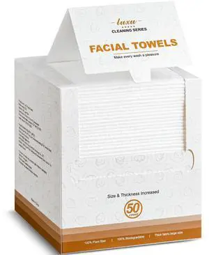 LUXU Ultra-Soft Extra Thick Disposable Face Towels LUXU Ultra-Soft Extra Thick Disposable Face Towels
