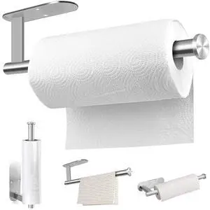 MGahyi Paper Towel Holder Under Cabinet Wall Mount, Silver MGahyi Paper Towel Holder Under Cabinet Wall Mount, Silver