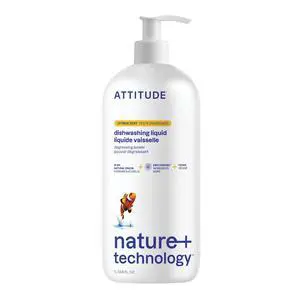 ATTITUDE Dish Soap, EWG Verified, Plant-Based & Vegan Dishwashing Liquid, Naturally Derived, Citrus Zest Scent, 33.8 Fl Oz ATTITUDE Dish Soap, EWG Verified, Plant-Based & Vegan Dishwashing Liquid, Naturally Derived, Citrus Zest Scent, 33.8 Fl Oz