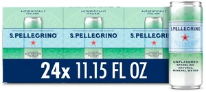 S.Pellegrino Sparkling Natural Mineral Water Unflavored, 11.15 Fl Oz (Pack of 24) S.Pellegrino Sparkling Natural Mineral Water Unflavored, 11.15 Fl Oz (Pack of 24)