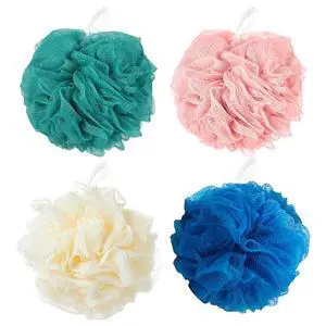 Mesh Loofah Body Scrubber Puff Pack 50g, Exfoliate, Cleanse, Soothe Skin, 4 Colors Mesh Loofah Body Scrubber Puff Pack 50g, Exfoliate, Cleanse, Soothe Skin, 4 Colors