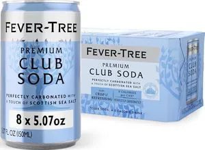 Fever-Tree Club Soda, 5.1 fl oz Cans, Pack of 8 - Premium Zero Calorie Mixer for Cocktails and Mocktails, Naturally Sourced, Non-GMO Fever-Tree Club Soda, 5.1 fl oz Cans, Pack of 8 - Premium Zero Calorie Mixer for Cocktails and Mocktails, Naturally Sourced, Non-GMO