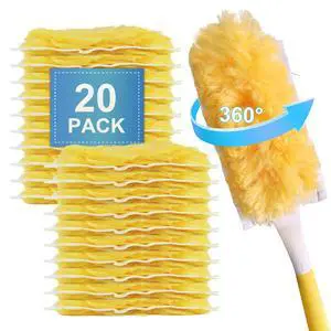 20 Pack Heavy Duty Duster Refills for Swiffer, Multi-Surface 360 Disposable Dusters for Cleaning Dusting Electronics Furniture Blind Ceiling Fan (Handle Not Included) 20 Pack Heavy Duty Duster Refills for Swiffer, Multi-Surface 360 Disposable Dusters for Cleaning Dusting Electronics Furniture Blind Ceiling Fan (Handle Not Included)