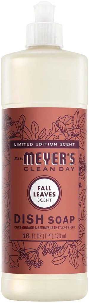 Mrs. Meyer's Clean Day Dish Soap, Fall Leaves Scent, 16 fl oz, 1 Pack Mrs. Meyer's Clean Day Dish Soap, Fall Leaves Scent, 16 fl oz, 1 Pack
