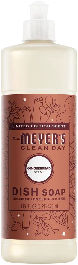 Mrs. Meyer's Clean Day Liquid Dish Soap, Gingerbread, 16 fl oz Mrs. Meyer's Clean Day Liquid Dish Soap, Gingerbread, 16 fl oz