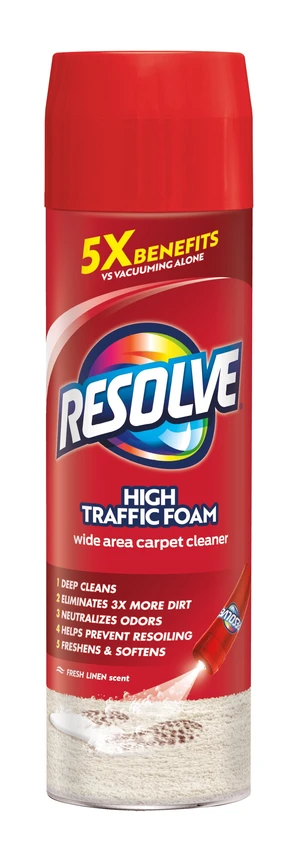 Resolve High Traffic Carpet Stain Cleaner & Odor Remover Foam, 22oz Resolve High Traffic Carpet Stain Cleaner & Odor Remover Foam, 22oz