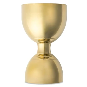 Thyme & Table 1 fl oz & 2 fl oz Gold Stainless Steel Double-Sided Jigger Thyme & Table 1 fl oz & 2 fl oz Gold Stainless Steel Double-Sided Jigger