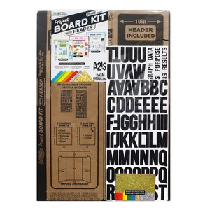 ArtSkills 36" x 48" White Tri-Fold Display Board Kit with Header, Stickers and Paper for School and Office Projects ArtSkills 36" x 48" White Tri-Fold Display Board Kit with Header, Stickers and Paper for School and Office Projects