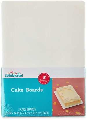 10" x 14" White Paper Cake Boards, 5 Count, by Way To Celebrate 10" x 14" White Paper Cake Boards, 5 Count, by Way To Celebrate