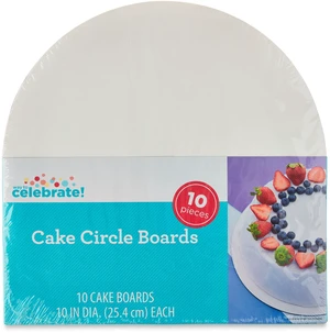 Way To Celebrate 10" White Round Paper Cake Boards, 10 Count Way To Celebrate 10" White Round Paper Cake Boards, 10 Count