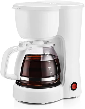 Mainstays 5-Cup Drip Coffee Maker, White Mainstays 5-Cup Drip Coffee Maker, White