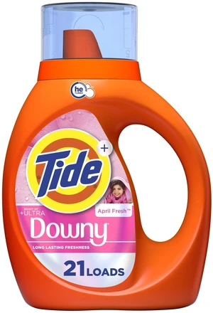 Tide Liquid Laundry Detergent Plus Ultra Downy April Fresh Scent, 30 fl oz, 21 Loads Tide Liquid Laundry Detergent Plus Ultra Downy April Fresh Scent, 30 fl oz, 21 Loads