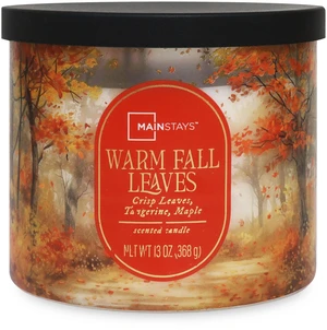 Mainstays Warm Fall Leaves Scented Candle, 13oz, 3 Wicks Mainstays Warm Fall Leaves Scented Candle, 13oz, 3 Wicks