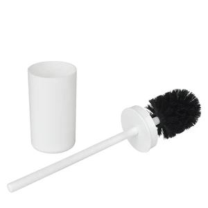 Mainstays Basics Plastic Toilet Brush and Holder Set, White Mainstays Basics Plastic Toilet Brush and Holder Set, White