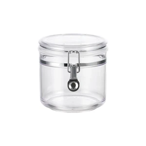 Mainstays 33.8 oz Small Clear Airtight Stackable Food Storage Canister with Buckle Lid Mainstays 33.8 oz Small Clear Airtight Stackable Food Storage Canister with Buckle Lid