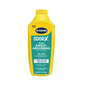 Dr. Scholl's Odor-X Ultra Sweat-Absorbing Unscented Foot Powder, 7oz, 1 Count Dr. Scholl's Odor-X Ultra Sweat-Absorbing Unscented Foot Powder, 7oz, 1 Count