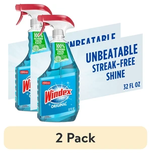 Windex Glass, Window & Mirror Cleaner - Original Blue, 2-Pack, 32fl oz Spray Bottle Windex Glass, Window & Mirror Cleaner - Original Blue, 2-Pack, 32fl oz Spray Bottle