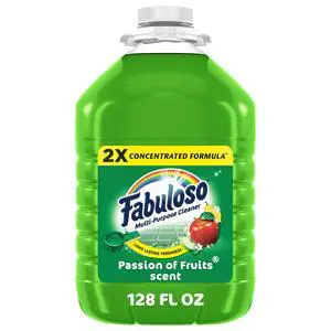 Fabuloso 2X Multi-Purpose Cleaner, No Rinse Floor Cleaner, Passion of Fruits Scent, 128 fl oz Fabuloso 2X Multi-Purpose Cleaner, No Rinse Floor Cleaner, Passion of Fruits Scent, 128 fl oz
