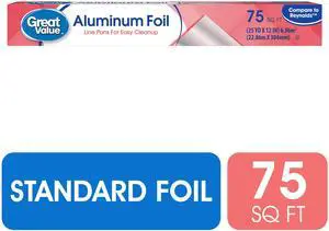 Great Value Aluminum Foil, 75 sq ft Great Value Aluminum Foil, 75 sq ft
