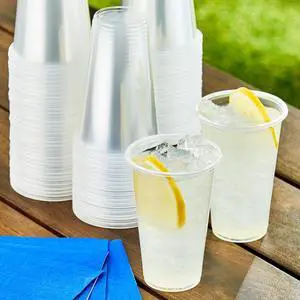 Great Value Disposable Plastic Cups, Clear, 9 oz, 100 Count Great Value Disposable Plastic Cups, Clear, 9 oz, 100 Count